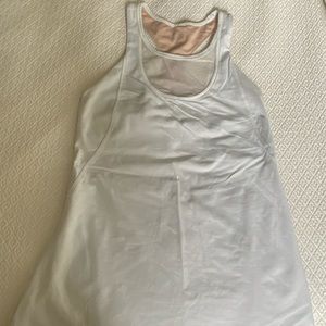 Lululemon white tank with mesh inserts- size 6